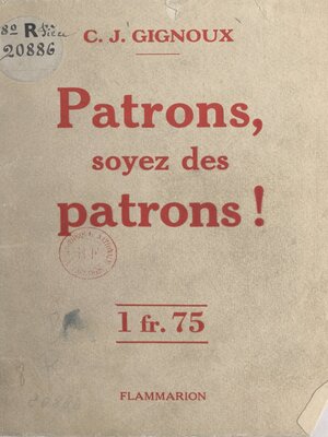 cover image of Patrons, soyez des patrons !